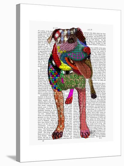 Staffordshire Bull Terrier - Patchwork-Fab Funky-Stretched Canvas