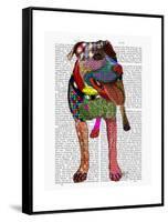 Staffordshire Bull Terrier - Patchwork-Fab Funky-Framed Stretched Canvas
