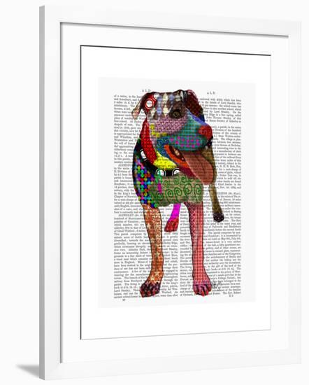 Staffordshire Bull Terrier - Patchwork-Fab Funky-Framed Art Print