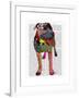 Staffordshire Bull Terrier - Patchwork-Fab Funky-Framed Art Print