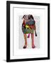 Staffordshire Bull Terrier - Patchwork-Fab Funky-Framed Art Print