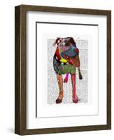 Staffordshire Bull Terrier - Patchwork-Fab Funky-Framed Art Print