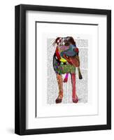 Staffordshire Bull Terrier - Patchwork-Fab Funky-Framed Art Print