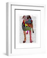 Staffordshire Bull Terrier - Patchwork-Fab Funky-Framed Art Print