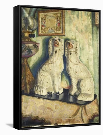 Staffordshire Dogs-Dora Carrington-Framed Stretched Canvas