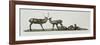 Stag and Deer with Fawns-Rembrandt Bugatti-Framed Giclee Print