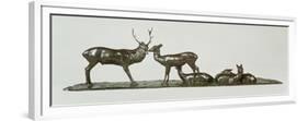 Stag and Deer with Fawns-Rembrandt Bugatti-Framed Giclee Print