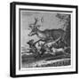 Stag and Hounds-null-Framed Art Print