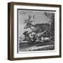 Stag and Hounds-null-Framed Art Print