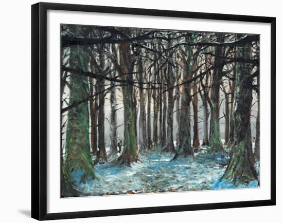 Stag and Runner, Lyme Park, 2016-Vincent Alexander Booth-Framed Giclee Print