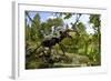 Stag Beetle (Lucanus Cervus) Male on Oak Tree. Elbe, Germany, June-Solvin Zankl-Framed Photographic Print