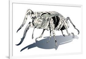 Stag Beetle-HR-FM-Framed Art Print