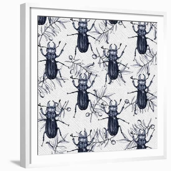 Stag Beetles, 2017-Andrew Watson-Framed Giclee Print