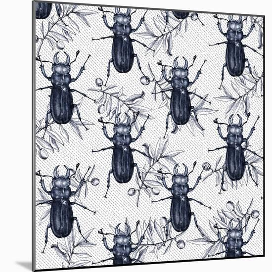Stag Beetles, 2017-Andrew Watson-Mounted Giclee Print