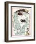 Stag Beetles Crawling Over Map, 18th Century-Science Source-Framed Giclee Print