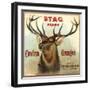 Stag Brand - Azusa, California - Citrus Crate Label-Lantern Press-Framed Art Print
