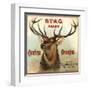 Stag Brand - Azusa, California - Citrus Crate Label-Lantern Press-Framed Art Print