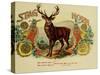 Stag Cig-Vintage Apple Collection-Stretched Canvas