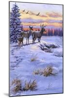 Stag Family-The Macneil Studio-Mounted Giclee Print