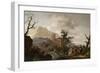 Stag Hunt in a River, c.1650-1655-Philips Wouwermans Or Wouwerman-Framed Giclee Print