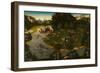 Stag Hunt with the Elector Frederick the Wise, 1529-Lucas Cranach the Elder-Framed Giclee Print