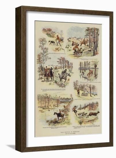 Stag Hunting in Normandy-null-Framed Giclee Print