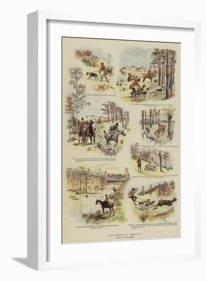 Stag Hunting in Normandy-null-Framed Giclee Print