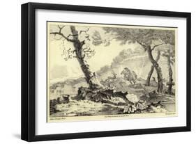 Stag Hunting Scene-Adam Pynacker-Framed Giclee Print
