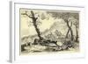 Stag Hunting Scene-Adam Pynacker-Framed Giclee Print