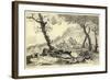 Stag Hunting Scene-Adam Pynacker-Framed Giclee Print