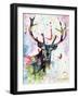 Stag-Sarah Stribbling-Framed Art Print