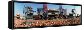 Stage and Audience at Live Aid Concert, to Benefit Famine-Stricken African People-null-Framed Stretched Canvas