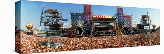Stage and Audience at Live Aid Concert, to Benefit Famine-Stricken African People-null-Stretched Canvas