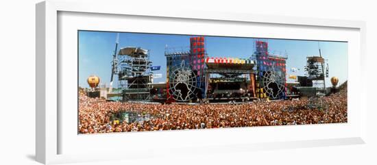 Stage and Audience at Live Aid Concert, to Benefit Famine-Stricken African People-null-Framed Photographic Print