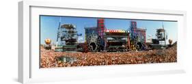 Stage and Audience at Live Aid Concert, to Benefit Famine-Stricken African People-null-Framed Photographic Print