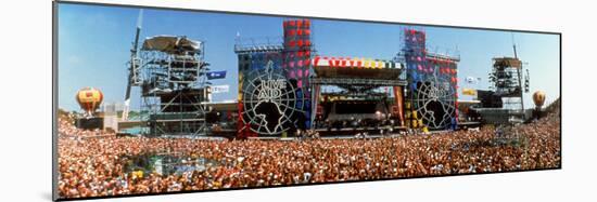 Stage and Audience at Live Aid Concert, to Benefit Famine-Stricken African People-null-Mounted Photographic Print