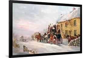 Stage Coach Outside a Tavern, Bath 1819-J.C. Maggs-Framed Giclee Print