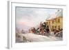 Stage Coach Outside a Tavern, Bath 1819-J.C. Maggs-Framed Giclee Print