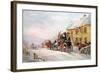 Stage Coach Outside a Tavern, Bath 1819-J.C. Maggs-Framed Giclee Print