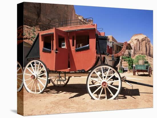 Stage Coach Outside Goulding's Museum, Monument Valley, Arizona/Utah Border, USA-Ruth Tomlinson-Stretched Canvas