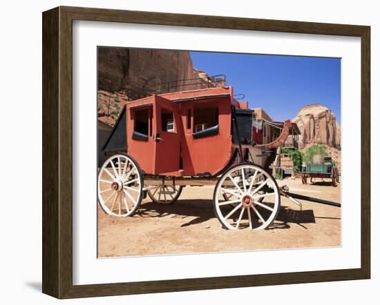 Stage Coach Outside Goulding's Museum, Monument Valley, Arizona/Utah Border, USA-Ruth Tomlinson-Framed Photographic Print