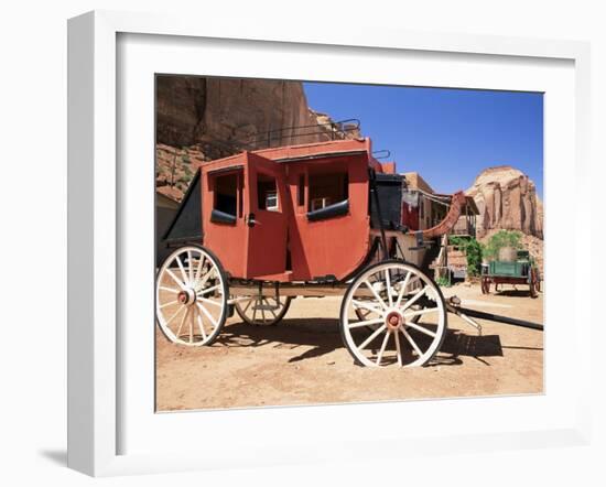 Stage Coach Outside Goulding's Museum, Monument Valley, Arizona/Utah Border, USA-Ruth Tomlinson-Framed Photographic Print