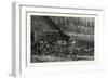 Stage Coach Starting from a Railway Station in Western America-null-Framed Giclee Print