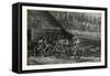 Stage Coach Starting from a Railway Station in Western America-null-Framed Stretched Canvas