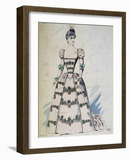 Stage Costume for Adriana Lecouvreur-Eugene Scribe-Framed Giclee Print