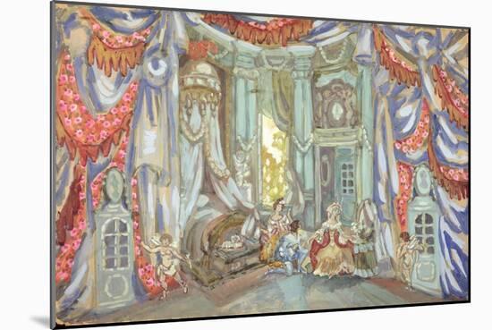Stage Design for Beaumarchais" "Marriage of Figaro", 1915-Sergei Yurevich Sudeikin-Mounted Giclee Print