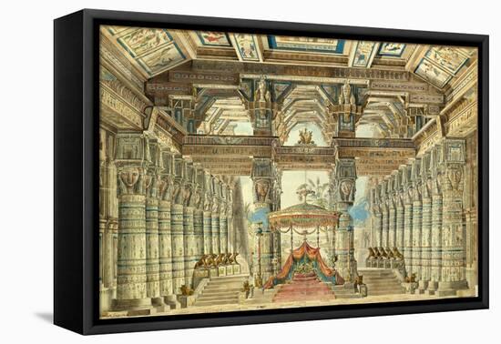 Stage Design for the Ballet Caesar in Egypt by G. Haendel, 1834-Andreas Leonhard Roller-Framed Stretched Canvas