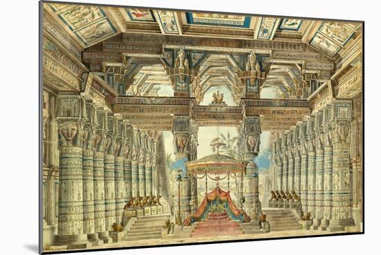 Stage Design for the Ballet Caesar in Egypt by G. Haendel, 1834-Andreas Leonhard Roller-Mounted Giclee Print