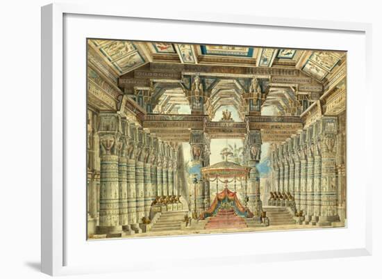 Stage Design for the Ballet Caesar in Egypt by G. Haendel, 1834-Andreas Leonhard Roller-Framed Giclee Print