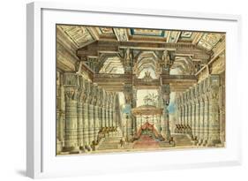 Stage Design for the Ballet Caesar in Egypt by G. Haendel, 1834-Andreas Leonhard Roller-Framed Giclee Print